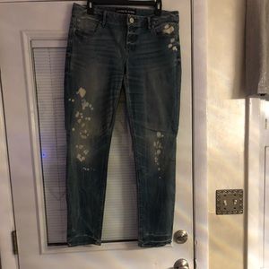 Bleach spots on jeans